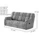 Wild Card Bahari Platinum 92" Reclining Sofa