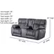 Wild Card Charcoal 82" Power Reclining Console Loveseat with Power Headrest and USB Charging