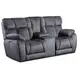 Wild Card Charcoal 82" Power Reclining Console Loveseat with Power Headrest and USB Charging
