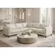 Kona White Leather 3 Piece Modular Sectional