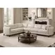 Kona White Leather 4 Piece Modular Sectional
