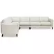 Kona White Leather 4 Piece Modular Sectional