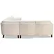 Kona White Leather 4 Piece Modular Sectional