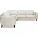 Kona White Leather 3 Piece Modular Sectional