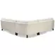 Kona White Leather 4 Piece Modular Sectional