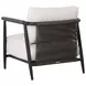 Brielle Palazzo Cream and Black Performance Fabric Upholstered Outdoor Lounge Chair