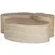 Ishiko Light Brown and Warm Brown Free Form Small Concrete Top Outdoor Cocktail Table