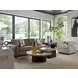 Coda Zanzibar Beige and Brown Upholstered Swivel Chair
