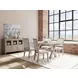 Bennett Frosted Gray 90" Extendable Rectangular Dining Table