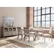 Bennett Frosted Gray 90" Extendable Rectangular Dining Table