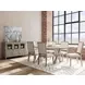 Bennett Frosted Gray 90" Extendable Rectangular Dining Table