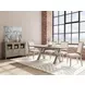 Bennett Frosted Gray 90" Extendable Rectangular Dining Table