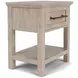 Bennett Frosted Gray 1 Drawer Nightstand with USB Charging