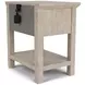 Bennett Frosted Gray 1 Drawer Nightstand with USB Charging