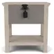 Bennett Frosted Gray 1 Drawer Nightstand with USB Charging