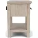 Bennett Frosted Gray 1 Drawer Nightstand with USB Charging