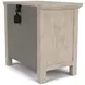 Bennett Frosted Gray 3 Drawer Nightstand with USB Charging