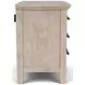 Bennett Frosted Gray 3 Drawer Nightstand with USB Charging