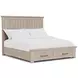 Bennett Frosted Gray King Storage Panel Bed