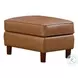 Isla Cognac Top Grain Leather Ottoman