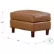 Isla Cognac Top Grain Leather Ottoman