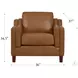 Isla Cognac Leather Upholstered Accent Chair