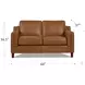 Isla Cognac Leather 60" Loveseat