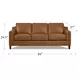 Isla Cognac Leather 84" Sofa