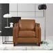 Isla Cognac Leather Upholstered Accent Chair