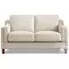 Isla Vanilla Top Grain Leather Loveseat