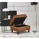 Isla Cognac Leather Upholstered Rectangular Ottoman