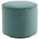 Waverly Silverado Green Upholstered Round Swivel Ottoman