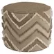 Silverado Brown Upholstered Round Waverly Swivel Ottoman