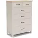 Glenndale Aged White and Wheat 5 Drawer Chest