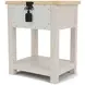 Glenndale Aged White and Wheat 1 Drawer Nightstand with USB Charging