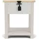 Glenndale Aged White and Wheat 1 Drawer Nightstand with USB Charging