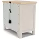 Glenndale Aged White and Wheat 2 Drawer Nightstand with USB Charging