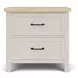 Glenndale Aged White and Wheat 2 Drawer Nightstand with USB Charging