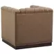 Freemont Silverado Dark Mocha Upholstered Swivel Chair with Nailhead Trim