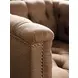 Freemont Silverado Dark Mocha Upholstered Swivel Chair with Nailhead Trim