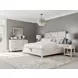 Glenndale Aged White Queen Panel Bed