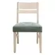 West End Sage Green and Natural Maple Upholstered Ladder Back Side Chair Set of 2