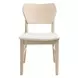 West End Ivory and Natural Maple Upholstered Side Chair Set of 2