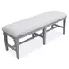 Harborwick Harbor Gray Upholstered Dining Bench