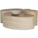 Ishiko Light Brown and Warm Brown Free Form Medium Concrete Top Outdoor Cocktail Table