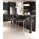 Ace Black And Brushed Stainless Steel Counter Chair Set Of 2
