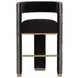 Adamina Abbington Black and Hobbes Night Upholstered Bar Stool