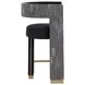 Adamina Abbington Black and Hobbes Night Upholstered Counter Height Stool