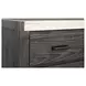 Plum Creek Ravenwood Black and White 5 Drawer Marble Top Chest