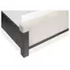Plum Creek Ravenwood Black and Elite Dove Queen Upholstered Panel Bed